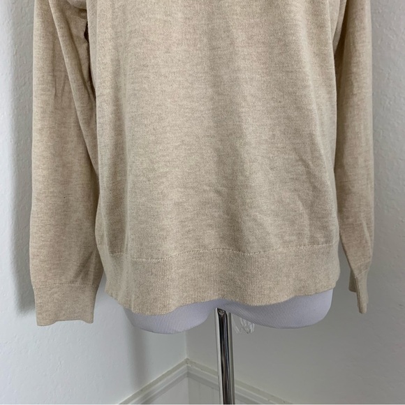 J Crew Crewneck Cotton Cashmere Pullover Sweater in Natural - Picture 10 of 13
